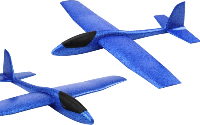 Grand planeur en polystyrène bleu 68 cm