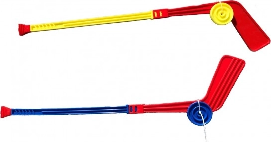 Crosse de hockey en plastique avec palet 74 cm