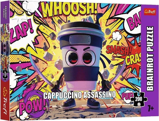 Puzzle Trefl BrainRots Cappuccino Assassino 200 pièces