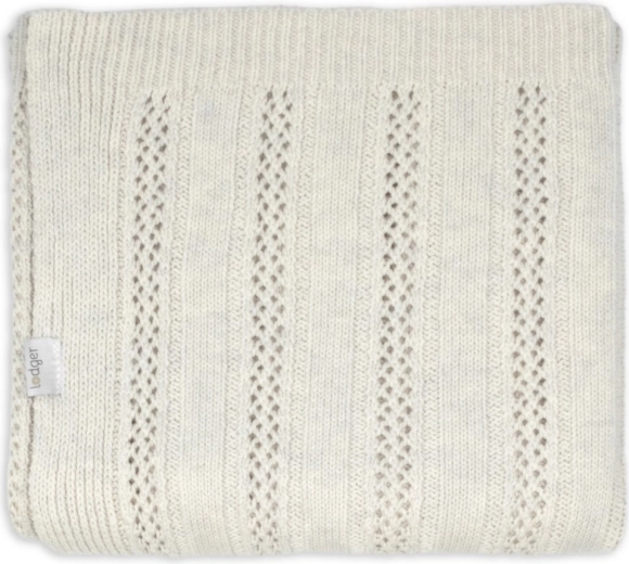 Couverture Lodger pour nouveau-né en laine mérinos Tan Birch