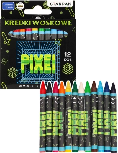 Crayons de cire Pixel – lot de 12 couleurs