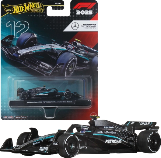 Hot Wheels Premium Formule 1 bolide 2025 Mercedes-AMG PETRONAS #12 Kimi Antonelli