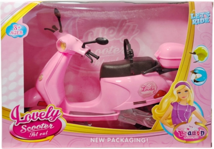 Scooter rose pour poupées