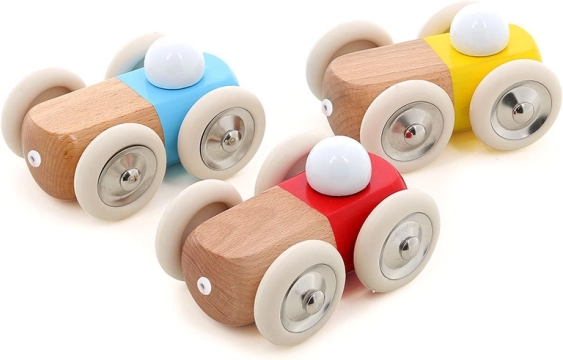 Vilac Petite voiture en bois rouge