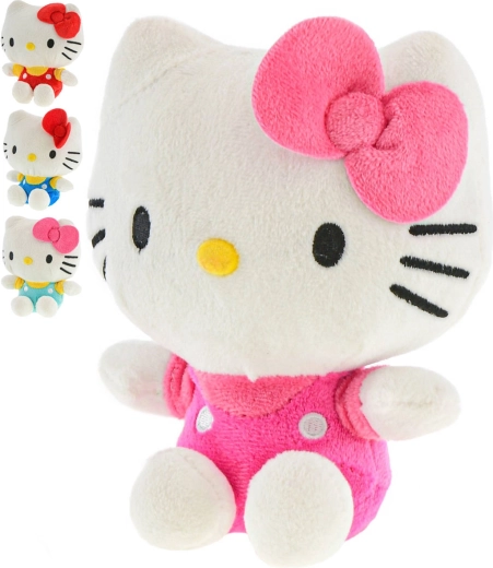Peluche Hello Kitty assise 16 cm (4 variantes de couleur) - 1 pièce
