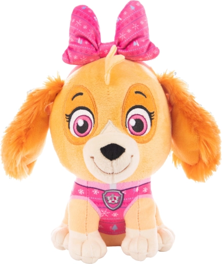 Peluche Skye de La Pat' Patrouille avec pull de Noël, 28 cm