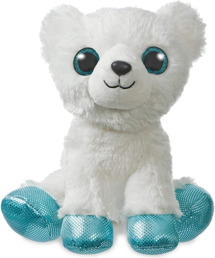 Aurora Sparkle Tales ours polaire en peluche avec igloo 30,5 cm