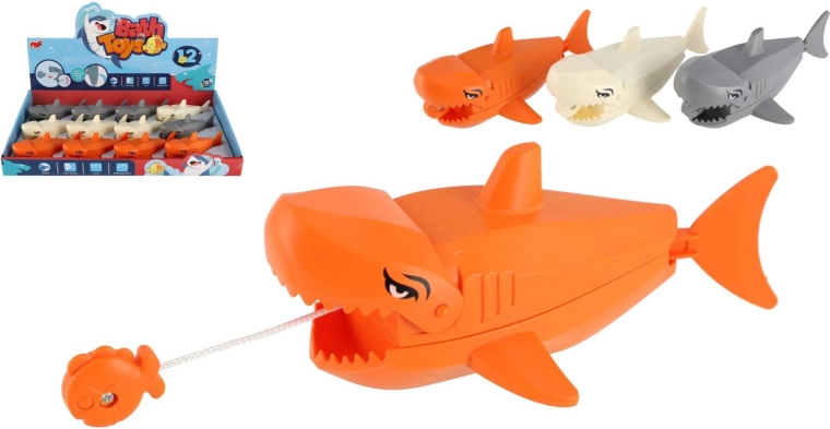 Requin en plastique à remonter pour l’eau 13 × 8 cm, 3 couleurs