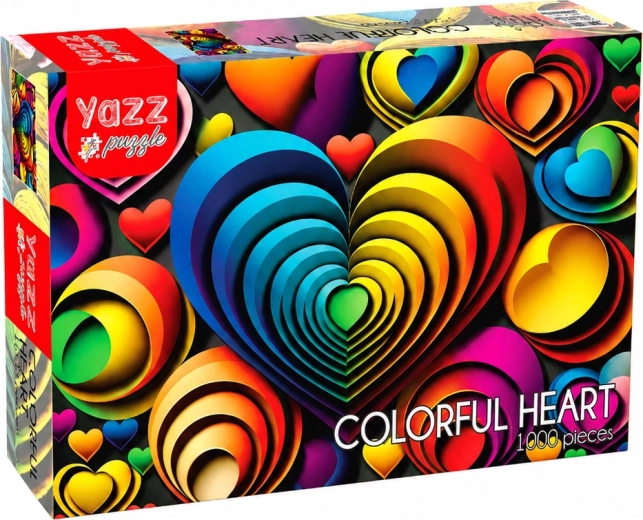 Puzzle cœur coloré 1000 pièces