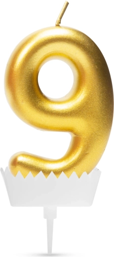 Bougie d’anniversaire en forme de chiffre 9
