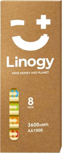 Ensemble de piles rechargeables AA LINOGY Li‑ion Pro (8 pcs)
