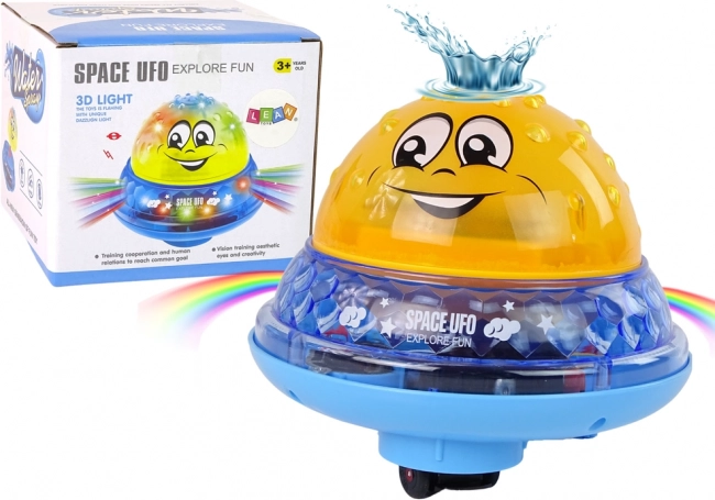 Balle Souriant Jaune UFO avec Lumières et Musique pour Bain
