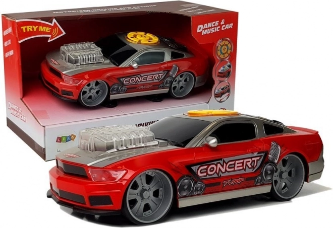 Voiture DJ musicale et dansante avec lumières et haut-parleurs