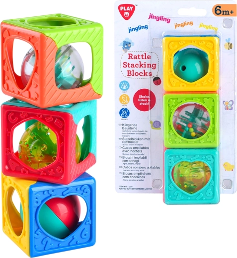 PlayGo blocs de construction avec hochet