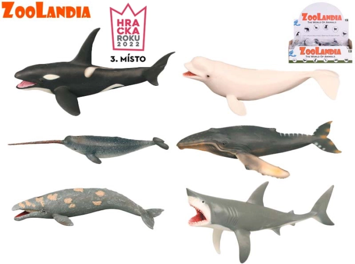 Zoolandia animaux marins – figurines en plastique 18–26 cm, set