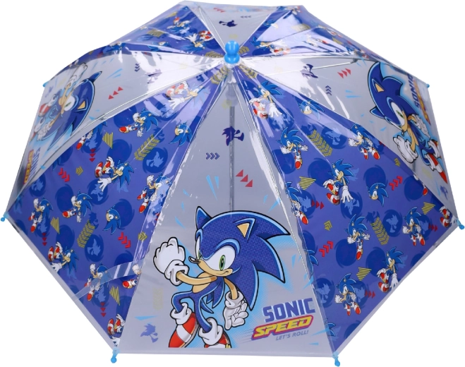 Parapluie enfant transparent Sonic Rainy Days, bleu