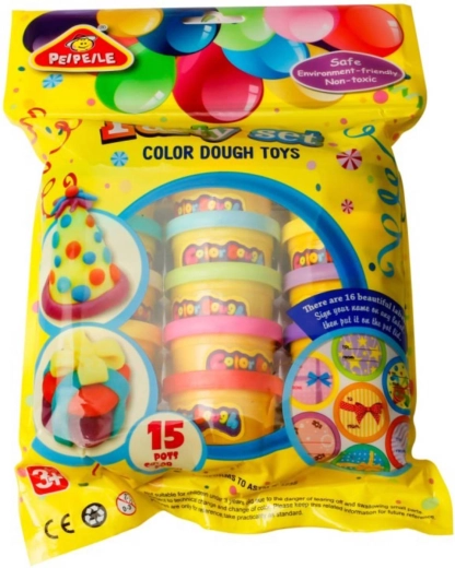 Pâte à modeler colorée – grande boîte créative pour fête (15 pots)