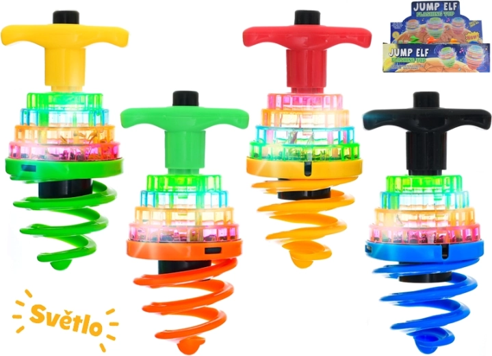 Toupie à piles avec effets lumineux
