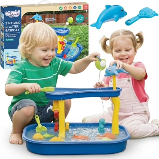 Table d’eau Woopie avec cascade et dauphin, 11 pièces