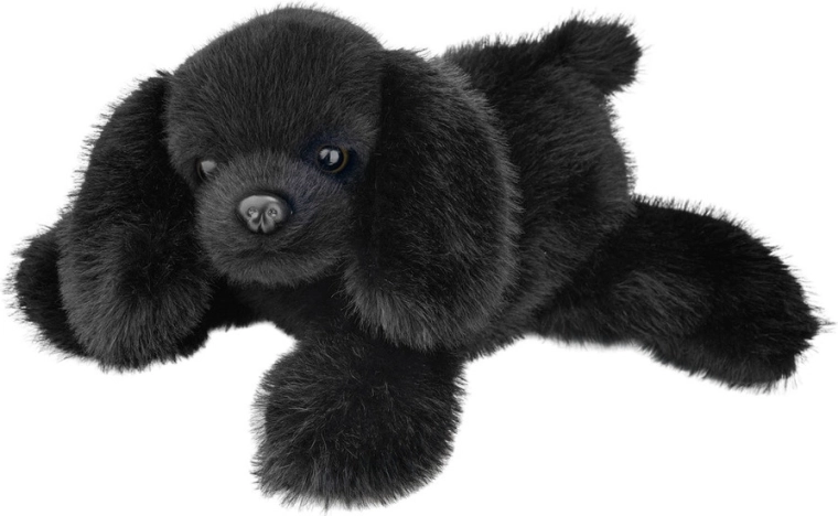 Chien en peluche noir 28 cm