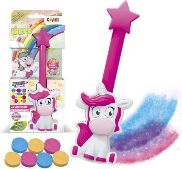 Inkee baguette magique – licorne pour pastilles effervescentes de bain