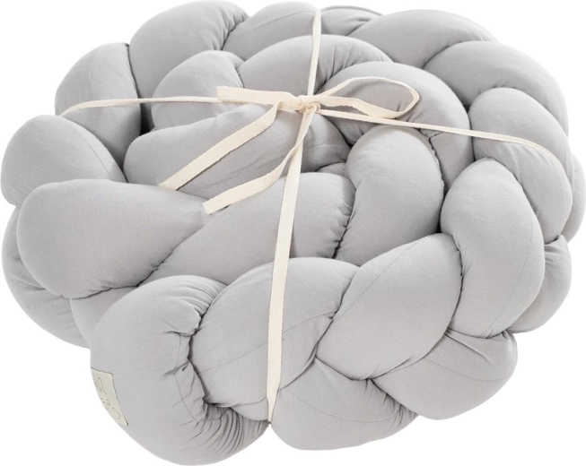 Tour de lit tressé Träumeland Signature gris clair 180 cm