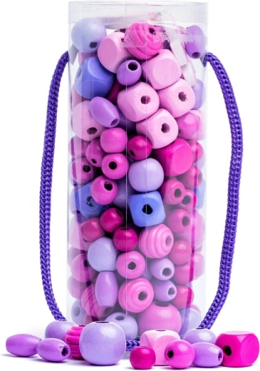 Perles roses en tube