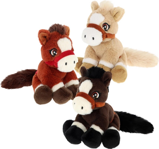 Poney en peluche Keeleco avec queue 16 cm