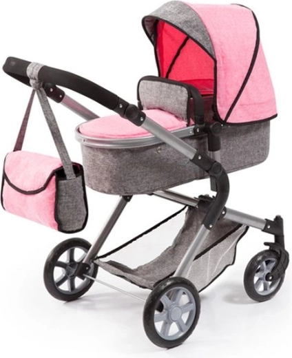 Bayer City Neo landau pour poupées (nacelle) gris‑rose
