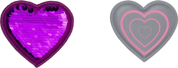 Badges interchangeables BAAGL Baaglies – cœur, 2 pcs