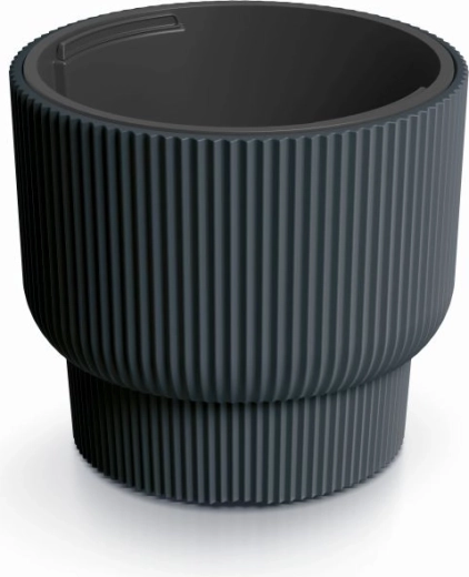 Cache-pot avec insert MILLY 39,5 cm anthracite