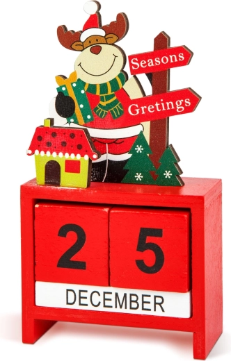Calendrier de table de Noël en bois MDF - 1 pièce