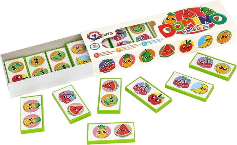 Domino Fruits en boîte – jeu éducatif pour enfants dès 3 ans