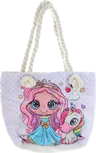 Sac bandoulière en tissu princesse avec licorne