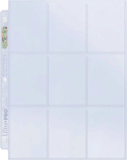 Ultra Pro Platinum Hologram pochettes de page pour cartes à collectionner (9 pochettes) - 1 pièce