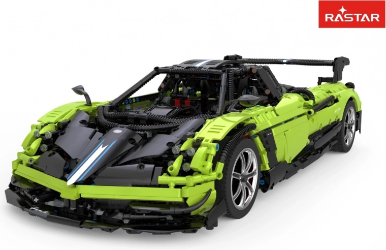 Kit de construction voiture de sport PAGANI Huayra BC 1:8 vert Rastar