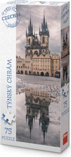 Puzzle panoramique Dino – Édition touristique Tchéquie – Église Notre-Dame du Týn (75 pièces)
