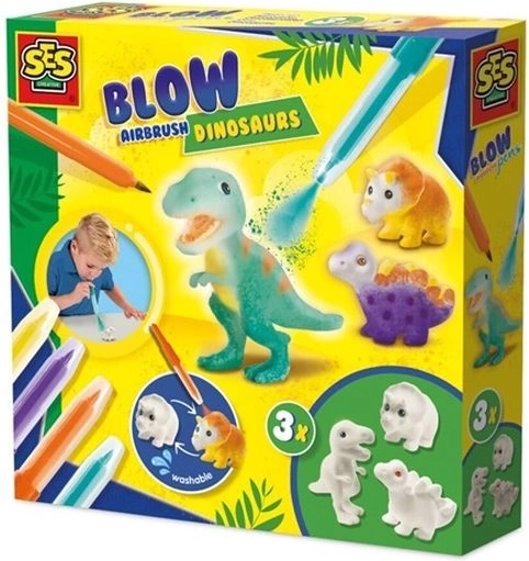 SES fixy avec effet aérographe – dinosaures (3 figurines)