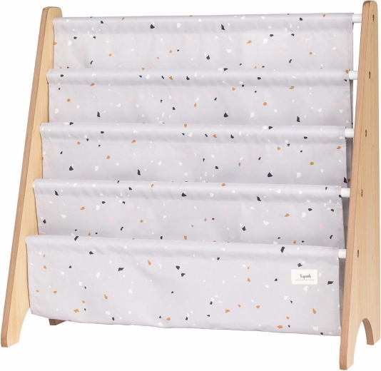 3 Sprouts présentoir à livres recycled terrazzo/light gray