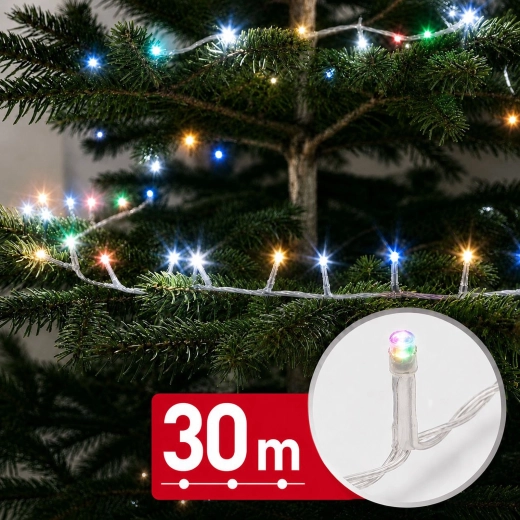 Guirlande lumineuse LED multicolore de 30 m, 600 LED