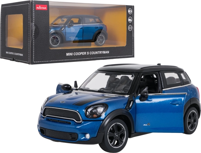 Modèle réduit métallique de voiture MINI Countryman RASTAR 1:24 bleu