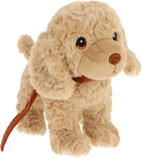 Chiot en peluche Keeleco en laisse – épagneul 23 cm