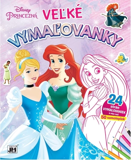 Grands coloriages avec autocollants - princesses