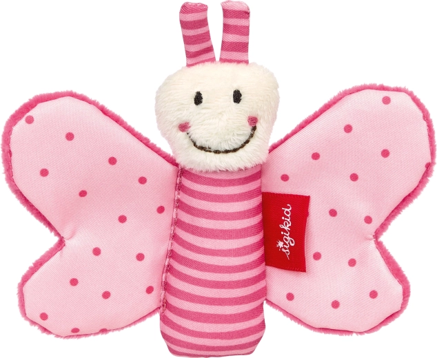 Sigikid premier doudou papillon rose avec papier bruissant