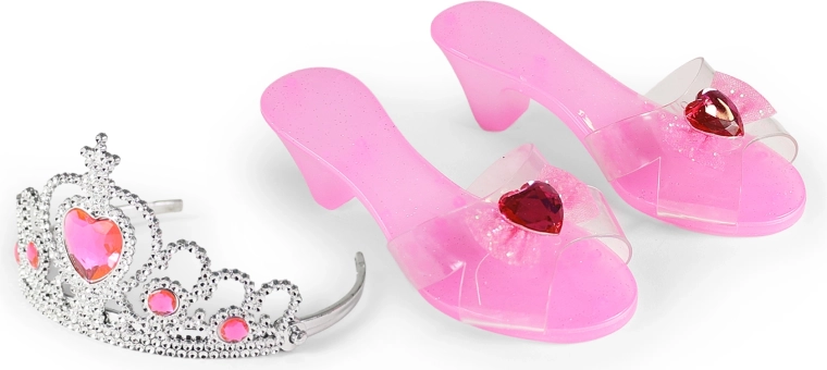 Ensemble de princesse rose avec escarpins et couronne