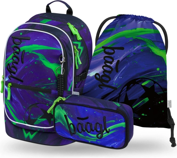 Baagl set scolaire Core Football Champion – sac à dos, trousse et sac (GRS)