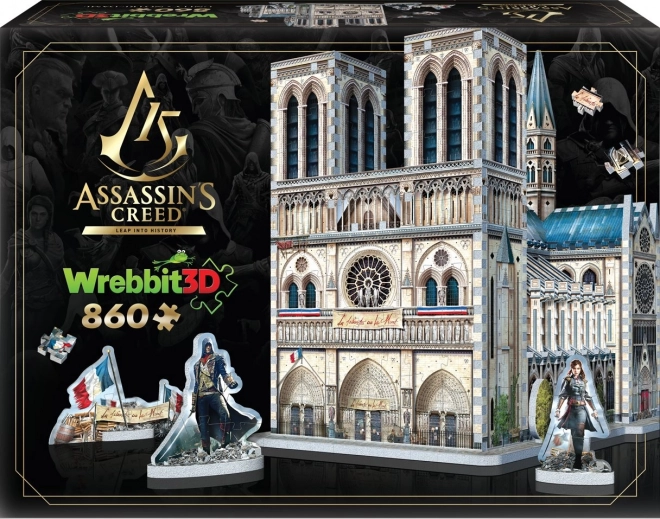 Puzzle 3D Assassin's Creed Unity : Cathédrale Notre-Dame 860 pièces