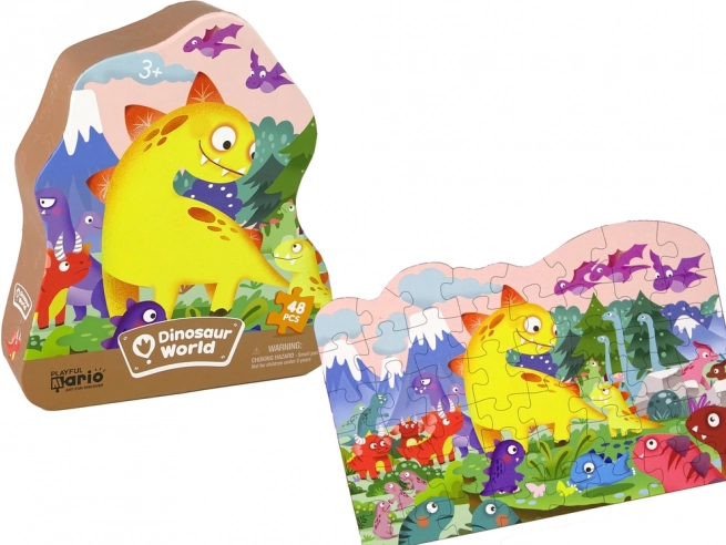 Puzzle Dinosaures volcan 48 pièces