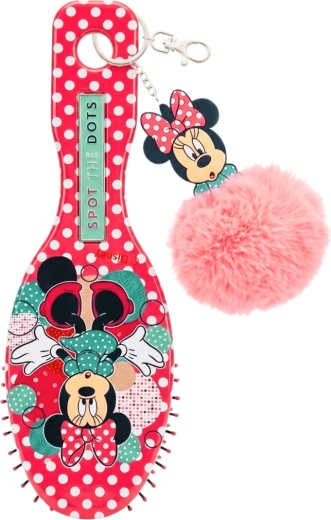 Peigne avec porte-clés pompon Minnie Mouse - 1 pièce