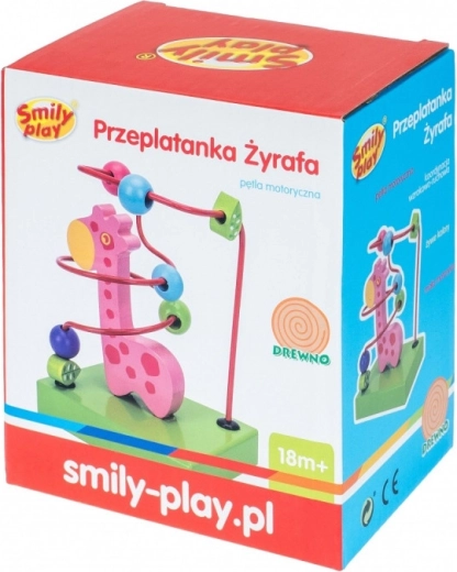 Girafe en bois à enfiler